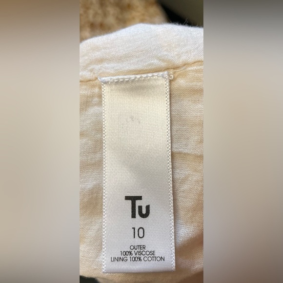 Tu brand Floral printed cotton viscose dress with pockets women’s size 10 - Picture 7 of 7